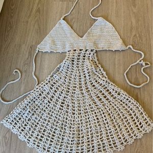 Crochet dress beach coverup